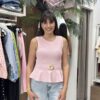 Αμάνικη μπλούζα peplum
