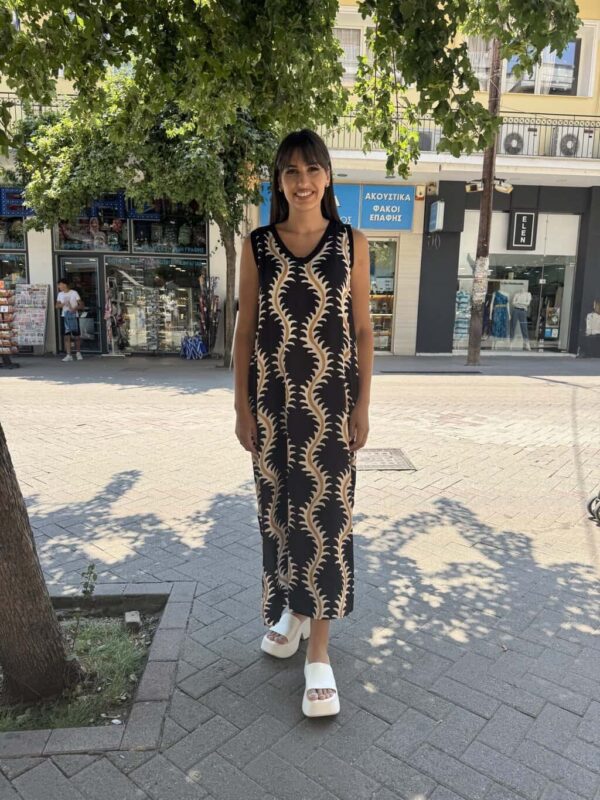 Φόρεμα Αμάνικο Maxi